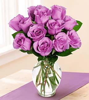 Medium Stemmed Lavender Rose Vased