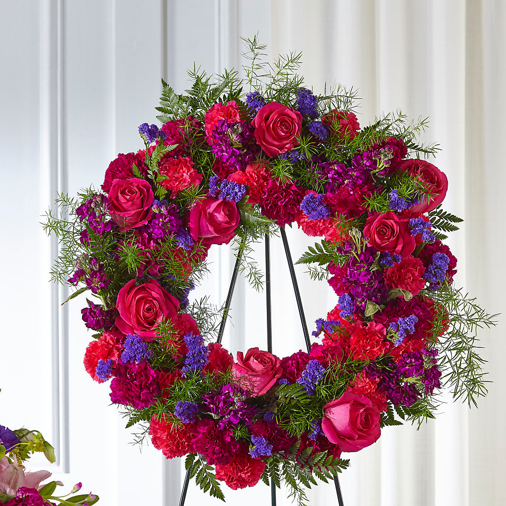 Calming Colors Wreath – Canadianflowershoppe.ca, Scarborough ON