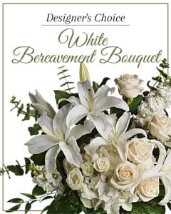 Designer&rsquo;s Choice White Bereavement Bouquet