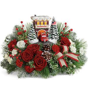 Thomas Kinkade Festive Fire Station