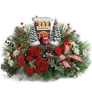 Thomas Kinkade Festive Fire Station